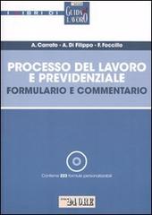 Processo del lavoro e previdenziale. Formulario e commentario di Aldo Carrato, Alfonso Di Filippo, Filomena Foccillo edito da Il Sole 24 Ore