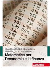 Matematica per l'economia e la finanza edito da Zanichelli