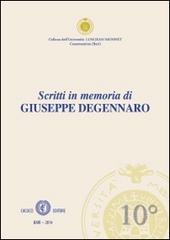 Scritti in memoria di Giuseppe Degennaro edito da Cacucci