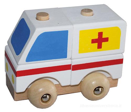 Ambulanza. Mezzi in legno smonta e rimonta. Ediz. a colori edito da Vega Edizioni