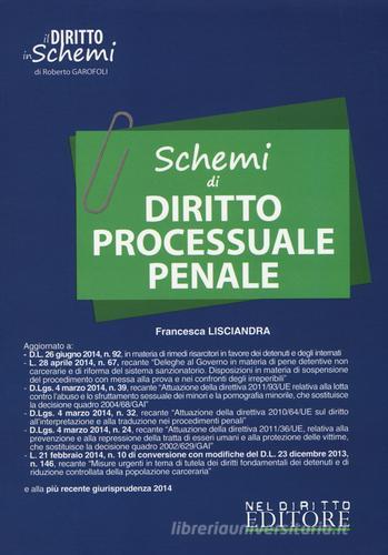 Schemi di diritto processuale penale di Francesca Lisciandra edito da Neldiritto Editore