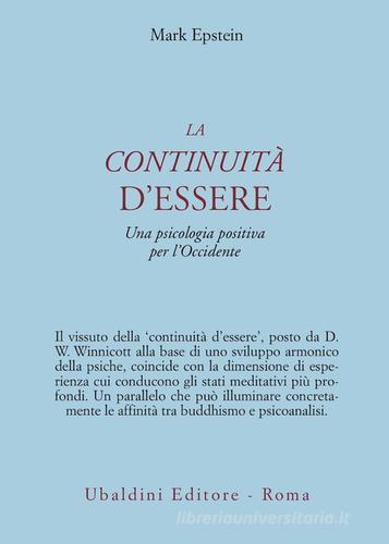 La continuità d'essere. Una psicologia positiva per l'Occidente di Mark Epstein edito da Astrolabio Ubaldini