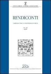 Rendiconti. Classe di lettere e scienze morali e storiche (2005) vol.139 edito da LED Edizioni Universitarie