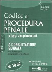Codice di procedura penale e leggi complementari edito da Finanze & Lavoro