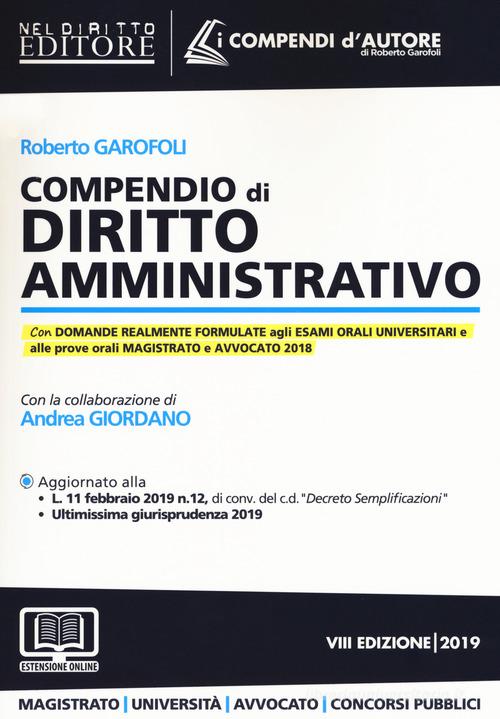 Compendio di diritto amministrativo. Con espansione online di Roberto Garofoli edito da Neldiritto Editore