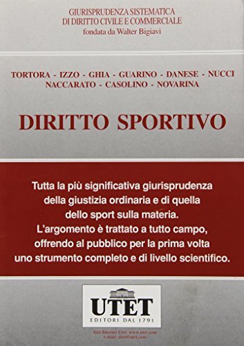 Diritto sportivo di Carlo Izzo, Mario Tortora, Lucio Ghia edito da UTET