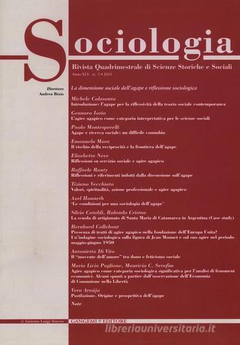 Sociologia. Rivista quadrimestrale di scienze storiche e sociali (2011) vol.3 edito da Gangemi Editore