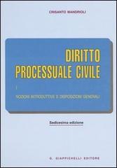 Diritto processuale civile vol.1 di Crisanto Mandrioli edito da Giappichelli