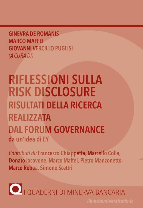 Riflessioni sulla Risk Disclosure. Risultati della ricerca realizzata dal Forum Governace edito da Minerva Bancaria