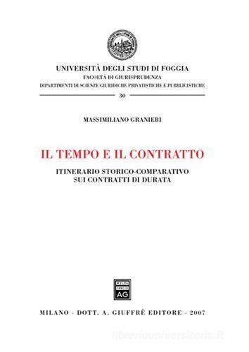 Il tempo e il contratto. Itinerario storico-comparativo sui contratti di durata di Massimiliano Granieri edito da Giuffrè