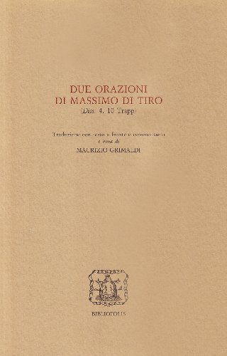 Due orazioni di Massimo di Tiro edito da Bibliopolis