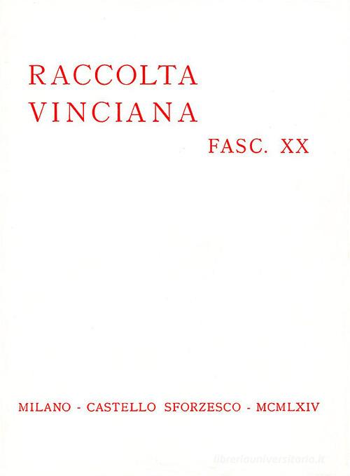 Raccolta Vinciana (1964) vol.20 edito da Giunti Editore