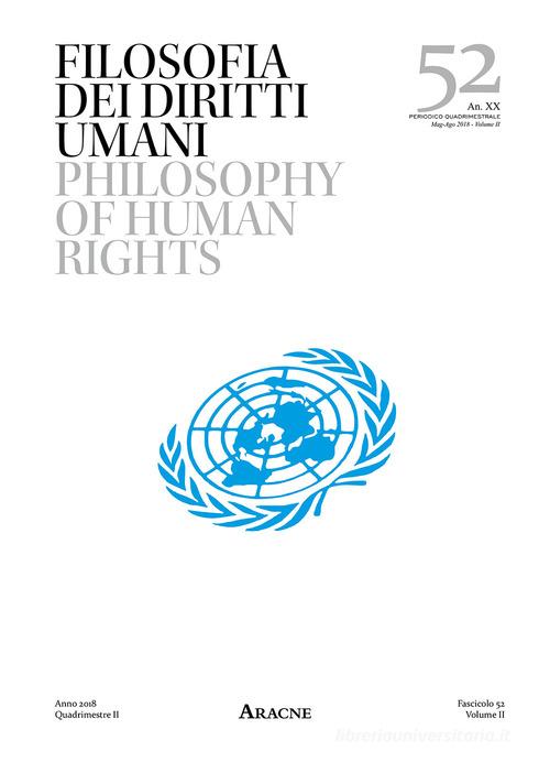 Filosofia dei diritti umani-Philosophy of Human Rights vol.52 edito da Aracne