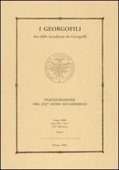 I Georgofili. Atti della Accademia dei Georgofili vol.5.1 edito da Polistampa