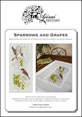 Sparrows and grapes. Cross stitch and blackwork design di Valentina Sardu edito da Marcovalerio