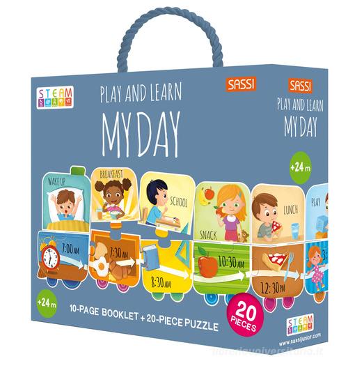 Play and learn. My day. Steam puzzle. Ediz. illustrata. Con puzzle di Matteo Gaule edito da Sassi