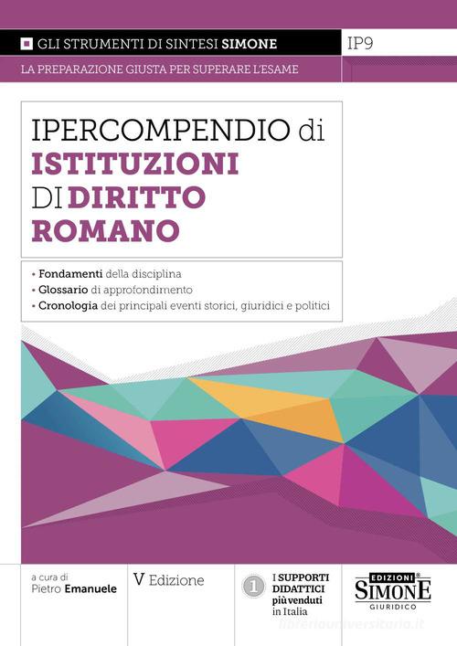 Ipercompendio istituzioni di diritto romano edito da Edizioni Giuridiche Simone