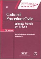 Codice di procedura civile spiegato articolo per articolo edito da Edizioni Giuridiche Simone