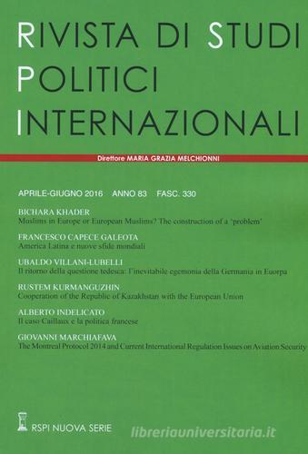 Rivista di studi politici internazionali (2016) vol.2 edito da Studium