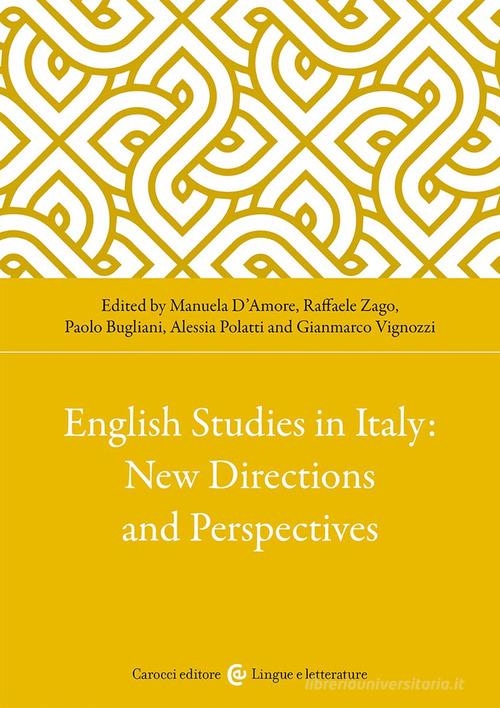 English studies in Italy: new directions perspectives edito da Carocci