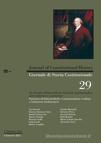 Giornale di storia costituzionale. Ediz. italiana e inglese vol.29 edito da eum