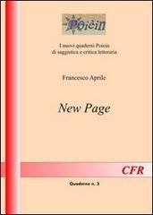 New Page di Francesco Aprile edito da Edizioni CFR