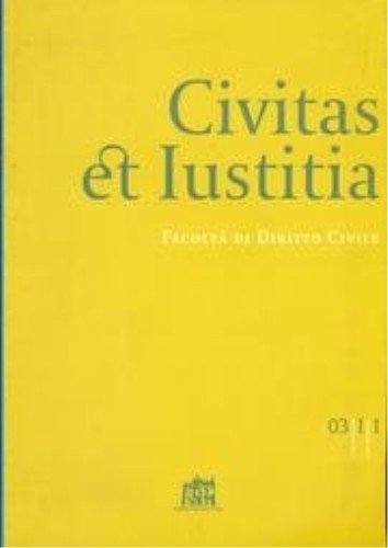 Civitas et iustitia (2003) vol.1 edito da Lateran University Press
