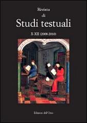 Studi testuali vol. 10-12 (2008-2010). Ediz. multilingue edito da Edizioni dell'Orso