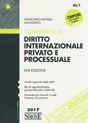 Compendio di diritto internazionale privato e processuale di Giancarlo Novelli edito da Edizioni Giuridiche Simone