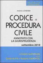 Codice di procedura civile. Annotato con la gurisprudenza di Antonio Lombardi edito da Neldiritto.it