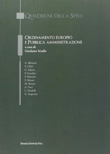 Ordinamento europeo e pubblica amministrazione edito da Bononia University Press
