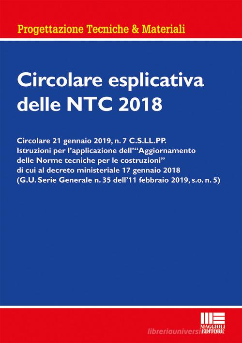 Circolare esplicativa delle NTC 2018 edito da Maggioli Editore