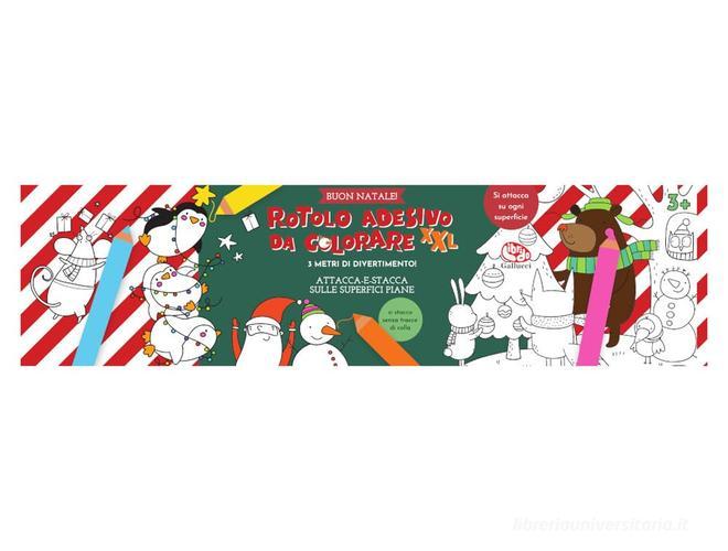 Rotolo adesivo da colorare XXL. Buon Natale! Ediz. illustrata edito da Librido Gallucci