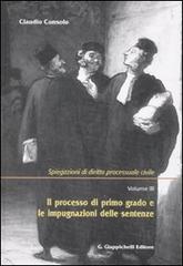 Spiegazioni di diritto processuale civile vol.3 di Claudio Consolo edito da Giappichelli