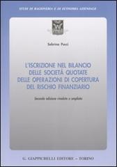 L' iscrizione nel bilancio delle società quotate delle operazioni di copertura del rischio finanziario di Sabrina Pucci edito da Giappichelli
