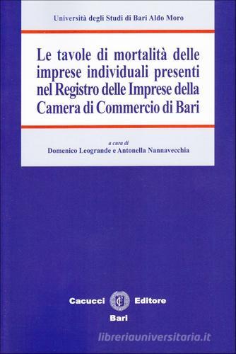 Le tavole di mortalità delle imprese individuali presenti nel registro delle imprese della Camera di Commercio di Bari edito da Cacucci