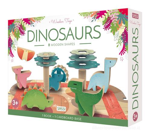 Dinosaurs. Wooden toys. Ediz. a colori. Con Giocattolo di Ester Tomè, Valentina Manuzzato, Francesco Legimi edito da Sassi