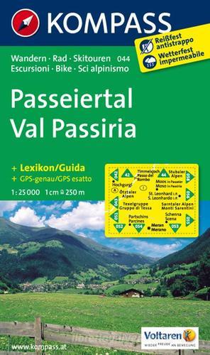 Carta escursionistica n. 044. Val Passiria-Passeiertal 1:25.000. Adatto a GPS. Digital map. DVD-ROM edito da Kompass