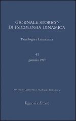 Giornale storico di psicologia dinamica vol.36 edito da Liguori