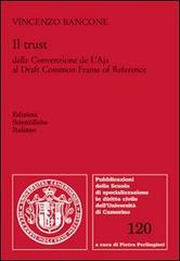 Il trust della Convenzione de L'Aja al Draft common frame of reference di Vincenzo Bancone edito da Edizioni Scientifiche Italiane