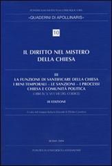 Diritto nel mistero della Chiesa vol.3 edito da Lateran University Press