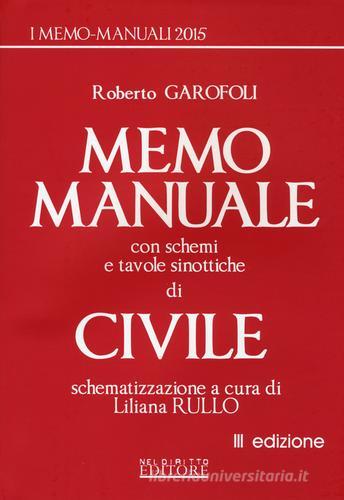 Memo manuale con schemi e tavole sinottiche di civile di Roberto Garofoli edito da Neldiritto Editore