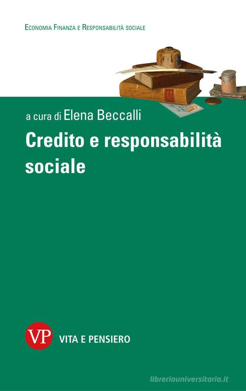 Credito e responsabilità sociale edito da Vita e Pensiero
