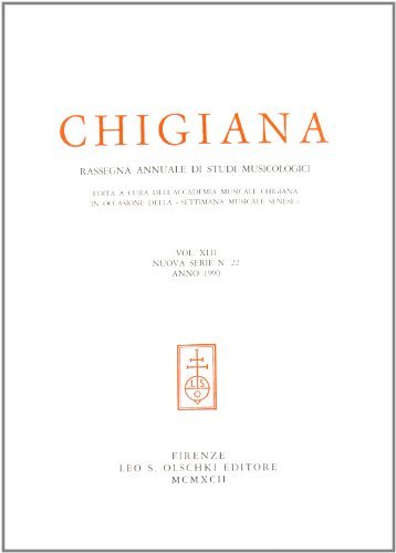 Chigiana. Rassegna annuale di studi musicologici vol.42 edito da Olschki