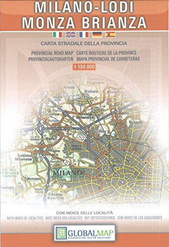 Milano-Lodi-Monza. Carta stradale della provincia 1:150.000 edito da LAC