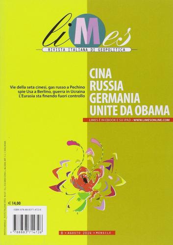 Limes. Rivista italiana di geopolitica (2014) vol.8 edito da L'Espresso (Gruppo Editoriale)