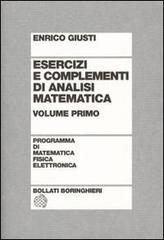 Esercizi e complementi di analisi matematica vol.1 di Enrico Giusti edito da Bollati Boringhieri