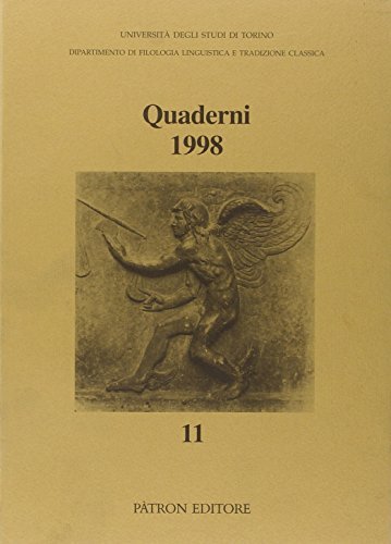 Quaderni del Dipartimento di filologia linguistica e tradizione classica (1998) edito da Pàtron