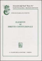 Elementi di diritto costituzionale di Stefano Maria Cicconetti edito da Giappichelli