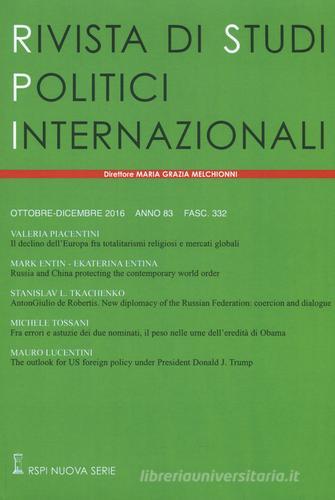 Rivista di studi politici internazionali (2016) vol.4 edito da Studium